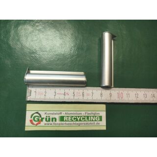 MACO TREND Abdeckkappe Ecklagerband PVC/DT130 Flügelteil , Rechts, Titan Silber, Länge 62mm FachX2891