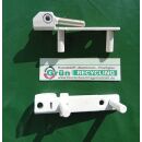 GU Ecklager 8-385 Weiß 84 x 15mm - mit 2 Haltezapfen 21 x 7mm - Lagerbolzen 30 x 6mm SchrankP348/7