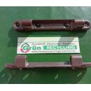 SIEGENIA Axerlager Scherenlager Braun 0074, 108 x 14 mm, 2 Haltezapfen 2,5 x 7 mm ohne Axerlagerstift FachP4290