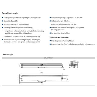 GU Funk Kettenantrieb ELTRAL KS 30/40 230 V weiss K-19045-00-0-7 FachP4583