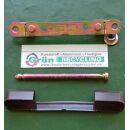 SIEGENIA Scherenlager - Axerlager Set mit Lagerstift und Abdeckkappe Braun A0074 , 0074 108 x 14 mm, 2 Haltezapfen 2,5 x 7 mm FachP4317