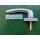 MACO Fenstergriff Rhapsody Silber - Nocken 10/12 , Lochabstand 43mm - 45° Rast - Vierkant 45 x 7 FachP4345