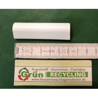 MACO Abdeckkappe für Falzeckband PVC u. Ecklagerband DT mit Lasche Links Verkehrsweiss RAL 9016 12x61mm FachX2908
