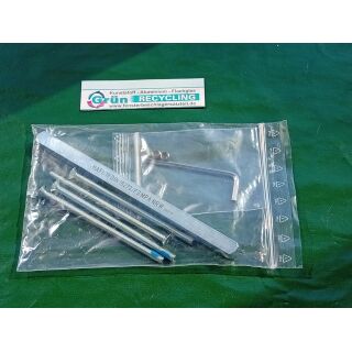 Vollstift Vierkant für Drückergarnitur 9 x 150mm , mit Schraube M5 x 90mm VKS4/004