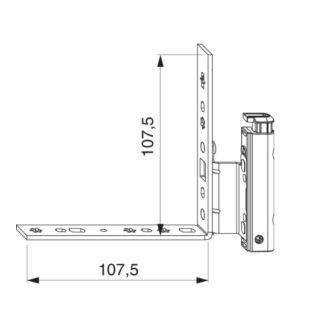 Maco MM Falzecklagerband DT130 mit ÜV links 12L/20Ü-13V silber 220046 FachX2951