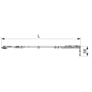 MACO Scherenarm m. Lager Multi Power FT24 9V Gr.1050/1300 Holz links Raum3R7/53
