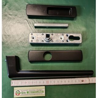 SIEGENIA HS 300 Hebel Si-line mit Griffmuschel EV1 Schwarzbraun RAL8022 FachX2940