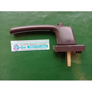 MACO Fenstergriff Harmony mit Sperrknopf - Vierkant 7mm - Lochabstand 43mm - Nocken 10/12 Braun FachP4439