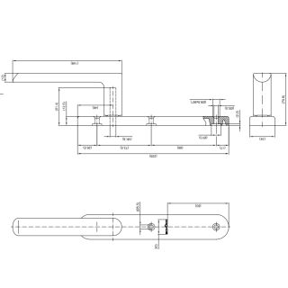 SCHÜCO Halbgarnitur ungelocht BA 161 mm silber 247940