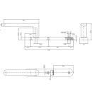 SCHÜCO Halbgarnitur ungelocht BA 161 mm silber 247940