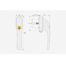 ABUS Fenstergriff FG300 abschließbar  weiss mit...