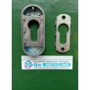 Schutzrosette Schieberosette Edelstahl oval PZ - 14mm...