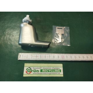 SCHÜCO RC- Fenstergriff kurz, abschließbar mit 1 Schlüssel (Schließung 932) INOX
