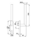 Hebe Schiebetürgriff HSG 1010 - außen PZ ,...