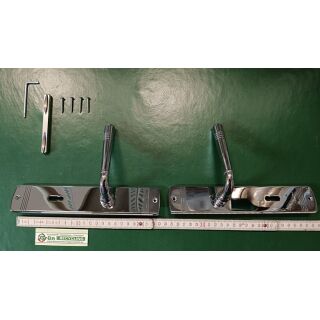 FREYLINE Drückergarnitur D/D MONTE BB/72 Chrom poliert Vierkant 8mm Langschild eckig 232x44x8mm festdrehbar in Objekt Gleitlager