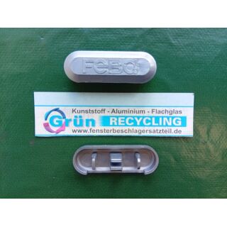 FEBA Wasserkappen Wasserschlitzkappe 45mm x 15mm Silber SchrankP357/8