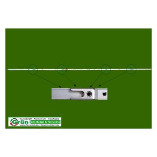 ROTO NT Stulpflügelgetriebe variabel GR 2180/2290 | FFH 2201–2400 mm | 4 Stahl-Schließstücke | 1 Bediensperre KR03/04