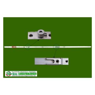 ROTO NT Stulpflügelgetriebe variabel GR 1090 | FFH 1001–1200 mm | 1 Stahl-Schließstück | 1 E-Zapfen KR03/09