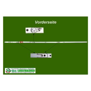 ROTO NT Stulpflügelgetriebe konstant 1090 | FFH 1001–1200 mm | 2 Stahl-Schließstücke | 1 Bediensperre KR02/15