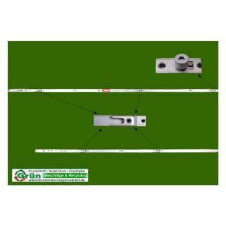 ROTO NT Stulpflügelgetriebe konstant Gr 2090 | FFH 2001-2200 | 4 Stahl-Schließstücke | 1 E-zapfen KR04/02