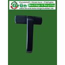 WSS Schlechtendahl  Fenstergriff Getriebegriff Gabelvorstand 24mm Lochabstand 84mm gegenlaufend braun NACHBAU