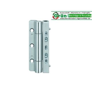 SIMONSWERK Rollenband SIKU RB 5015 3D 2tlg,Rechts/ Links,edelstahl matt SW 040 FachP4930