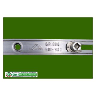 ROTO NT Kantengetriebe mittig variabel | Dorn 15 | Gr 800 | FFH 501− 800 mm | Griffhöhe 251 − 400 mm | 2 E-Zapfen | KR01/09