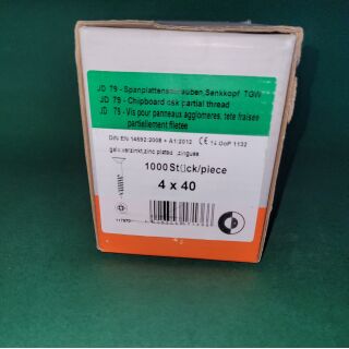 Spanplattenschraube 4x40 TGW Kreuz 1000Stk Aussenh/Regal1/04