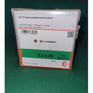 Spanplattenschraube 4,5x80 TGW TX20 200Stk Aussenh/Regal1/14