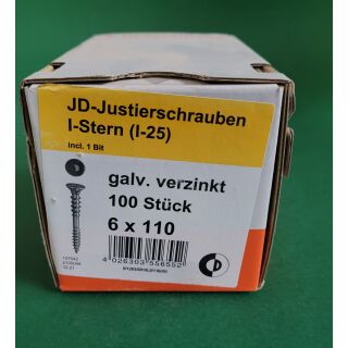 Justierschraube 6x110 100STK Aussenh/Regal1/45