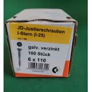 Justierschraube 6x110 100STK Aussenh/Regal1/45