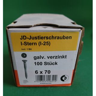 Justierschraube 6x70 100STK Aussenh/Regal1/39