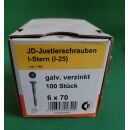 Justierschraube 6x70 100STK Aussenh/Regal1/39