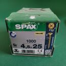 Spax-Schrauben 4,5x25 1000Stk Z2 Gelb Aussenh/Regal2/18