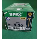 Spax-Schrauben 5x30 500Stk Z2 Gelb Aussenh/Regal2/24
