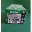 Spax-Schrauben 5x50 500Stk Z2 Gelb Aussenh/Regal2/27