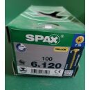 Spax-Schrauben 6x120 100Stk T30 Gelb Aussenh/Regal2/32