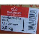 Senkkopfstifte blank 7,6/260 3,50€ / kg Aussenh/RegalX
