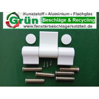 Dr. Hahn Haustürband weiss 3 teilig - Ankerschraube Drehpunkt 20mm - Bohrabstand 65mm FachP4837