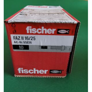 FISCHER FAZ II Plus Bolzenanker 16/25 10 STK Aussenh/Regal3/4