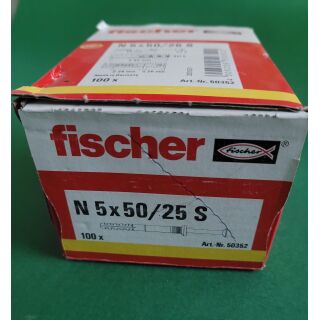 FISCHER Nageldübel N 5x50/25S 100 STK Aussenh/Regal3/5