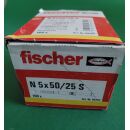 FISCHER Nageldübel N 5x50/25S 100 STK Aussenh/Regal3/5