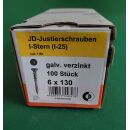 Justierschraube 6x130 100STK Aussenh/Regal1/54