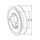 Gurtscheibe Kunststoff verschiebbar f. 22mm Gurt f. SW 60...