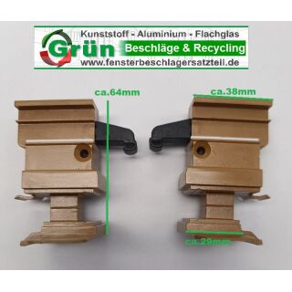 GEALAN Stulpgrundkappe Paar Links+Rechts karamell 6427 ASA2-1 FachVR8/BLS/2