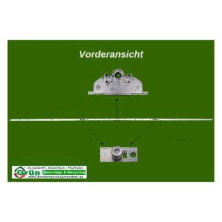 ROTO NT DK | Konstant | Dorn 35 | GR 1890 | FFH 1801-2000 mm | Griffhöhe 1000 | 2 E-Zapfen KR07/12