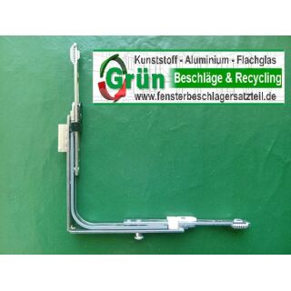 MACO Multi Matic Eckumlenkung - für Stulpflügelgetriebe zweiflüglig - mit 1 Pilzzapfen und 1 Schließblech FachP4957