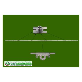 ROTO NT Kantengetriebe variabel | Dorn 15 mm | Gr 1800 | FFH 1401 - 1800 mm | Griffhöhe 701 - 900 mm | 4 E-Zapfen | KR08/02