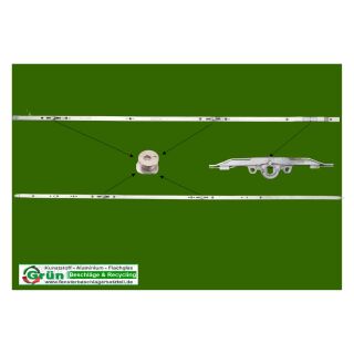ROTO NT DK | Konstant | Dorn 8 | Gr 2290 | FFH 2201 - 2400 mm | Griffhöhe 1000 mm | 4 P-Zapfen KR08/08