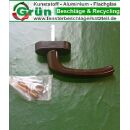 HOPPE Aluminium Dreh-/Kipp-Fenstergriff Flensburg mit Secustik - Braun FachP4974